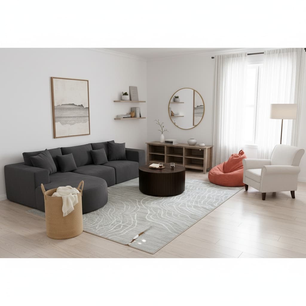 Eco-Friendly Studio Small Space Design: Neutral Color Elegance