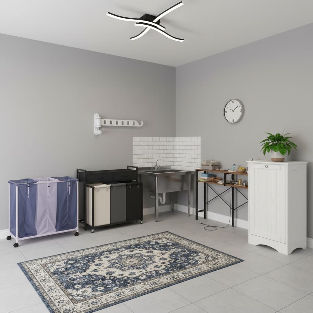 Transforming Your Laundry Room: Vintage Style with a Monochrome Color Scheme