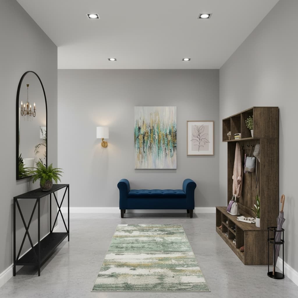 Transform Your Hallway with Classic Monochrome Elegance