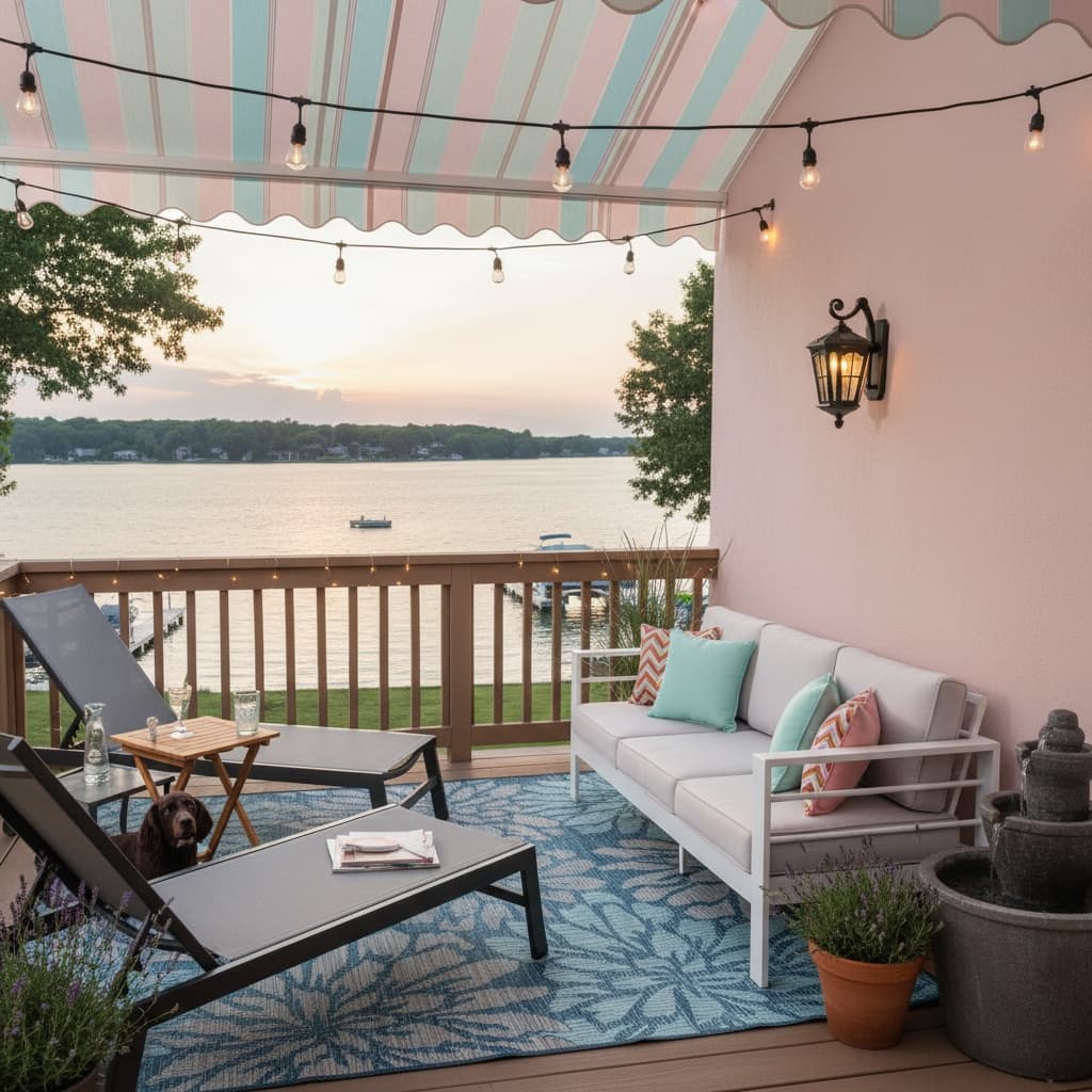Design a Modern Patio or Balcony with a Pastel Color Scheme
