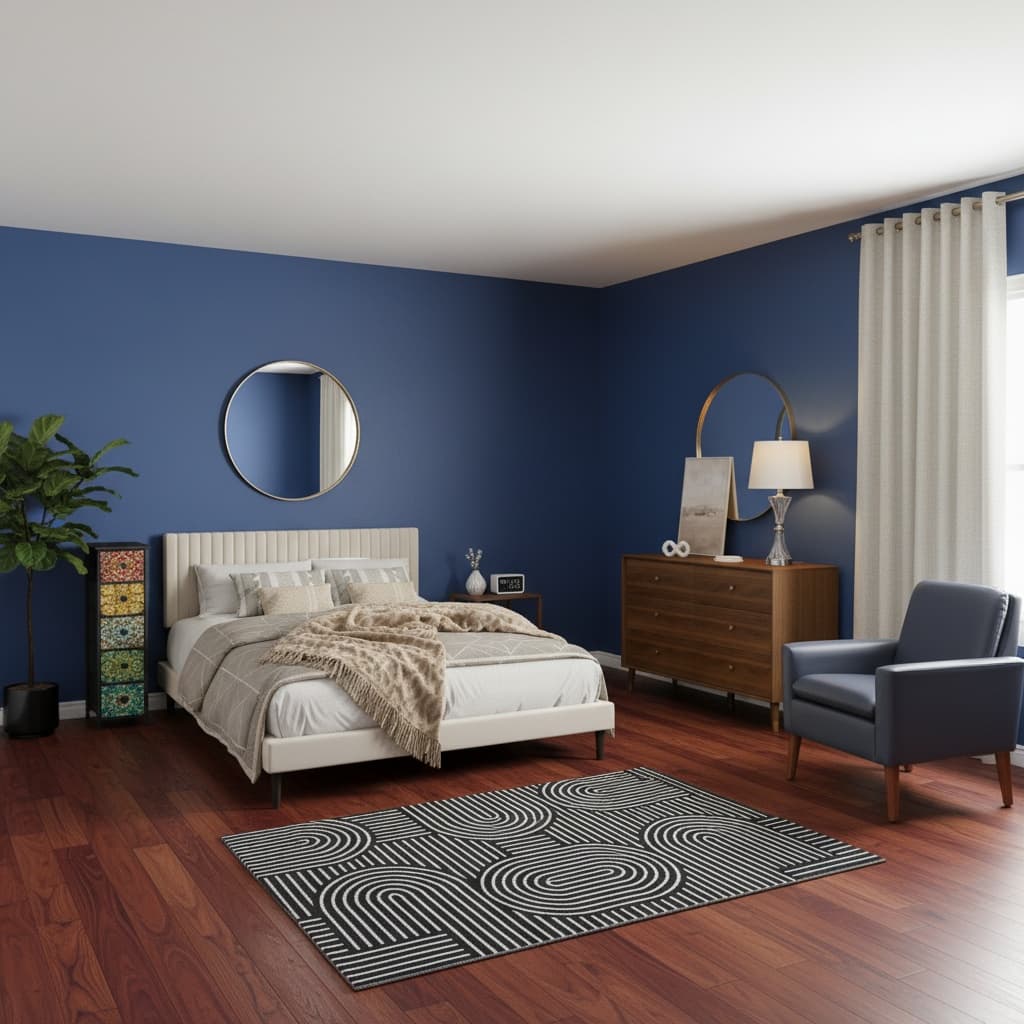 Rustic Bedroom Design with a Bold Twist: Vibrant Ideas for Your Sanctuary