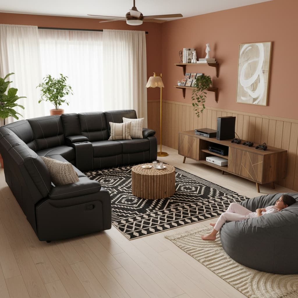 Designing a Vintage Media and Game Room with Earth Tones