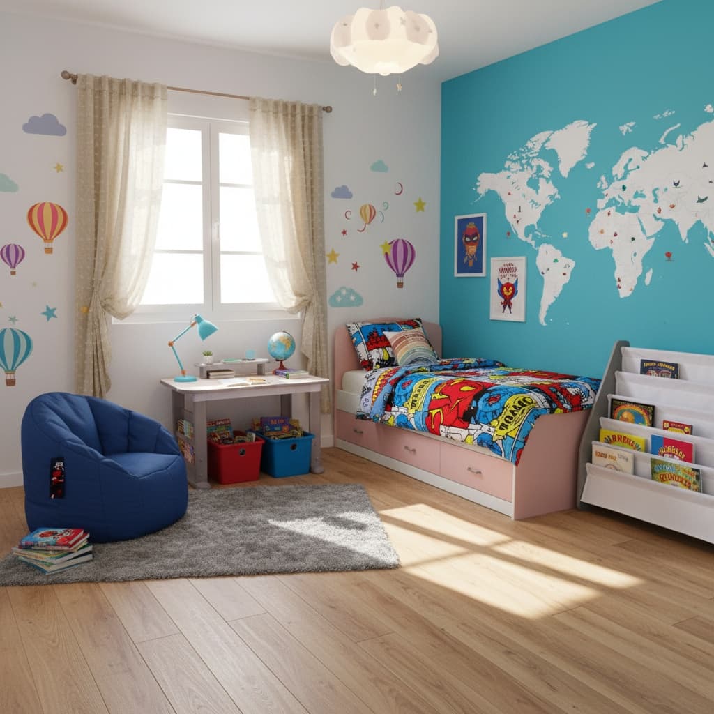 Design a Classic Kids Room with a Bold Color Scheme: Ideas and Tips