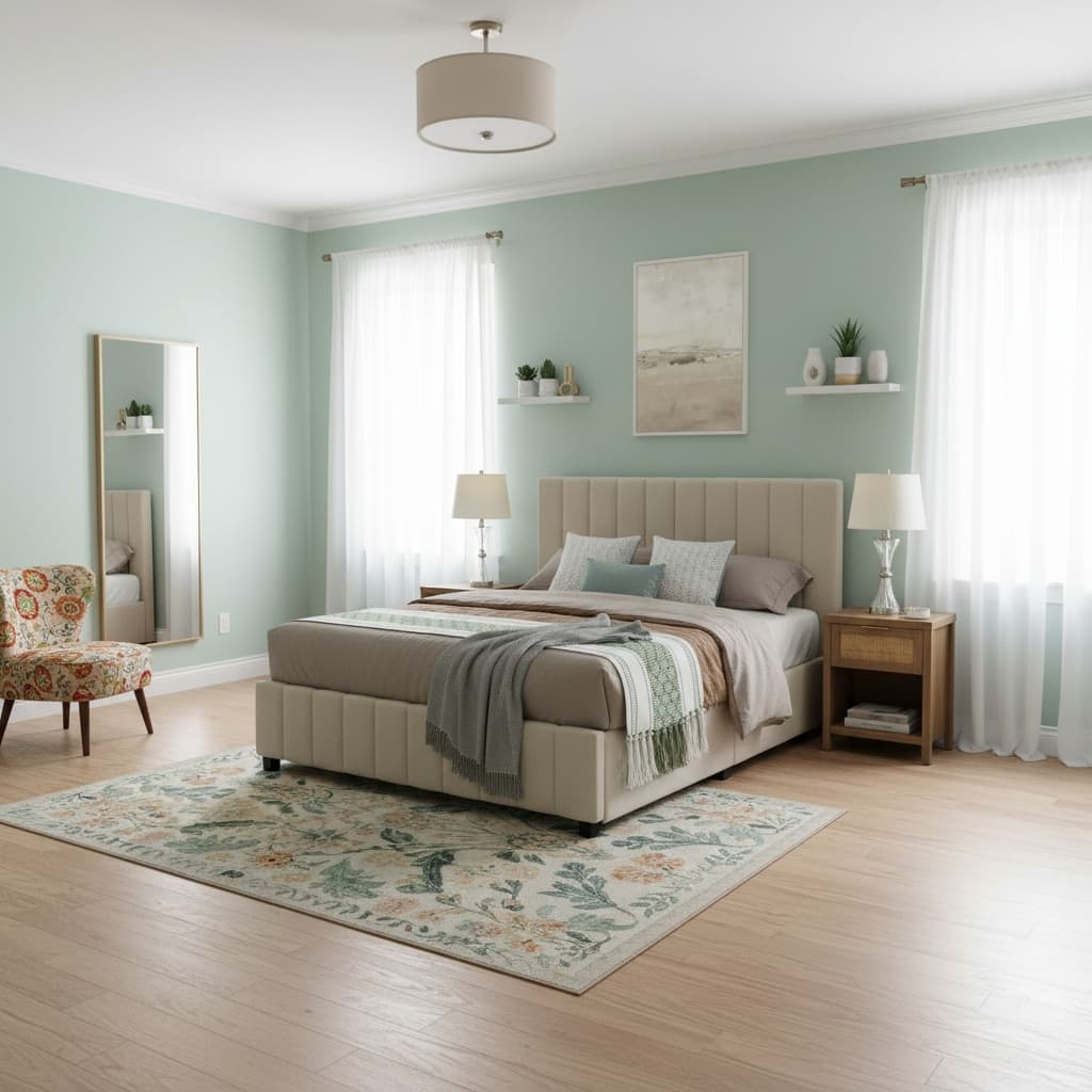 Designing a Rustic Bedroom with a Pastel Color Palette