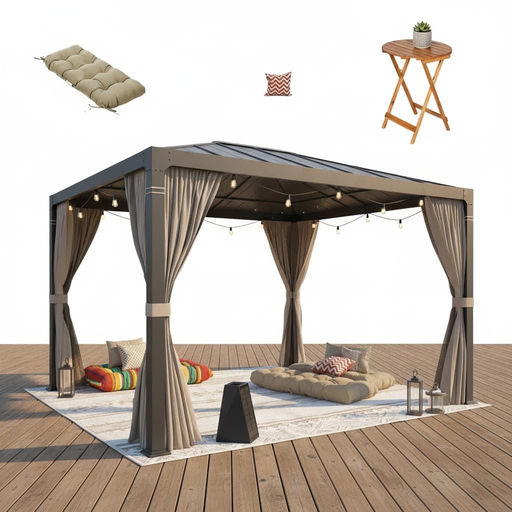 Transform Your Patio or Balcony with Rustic Charm and a Neutral Color Palette