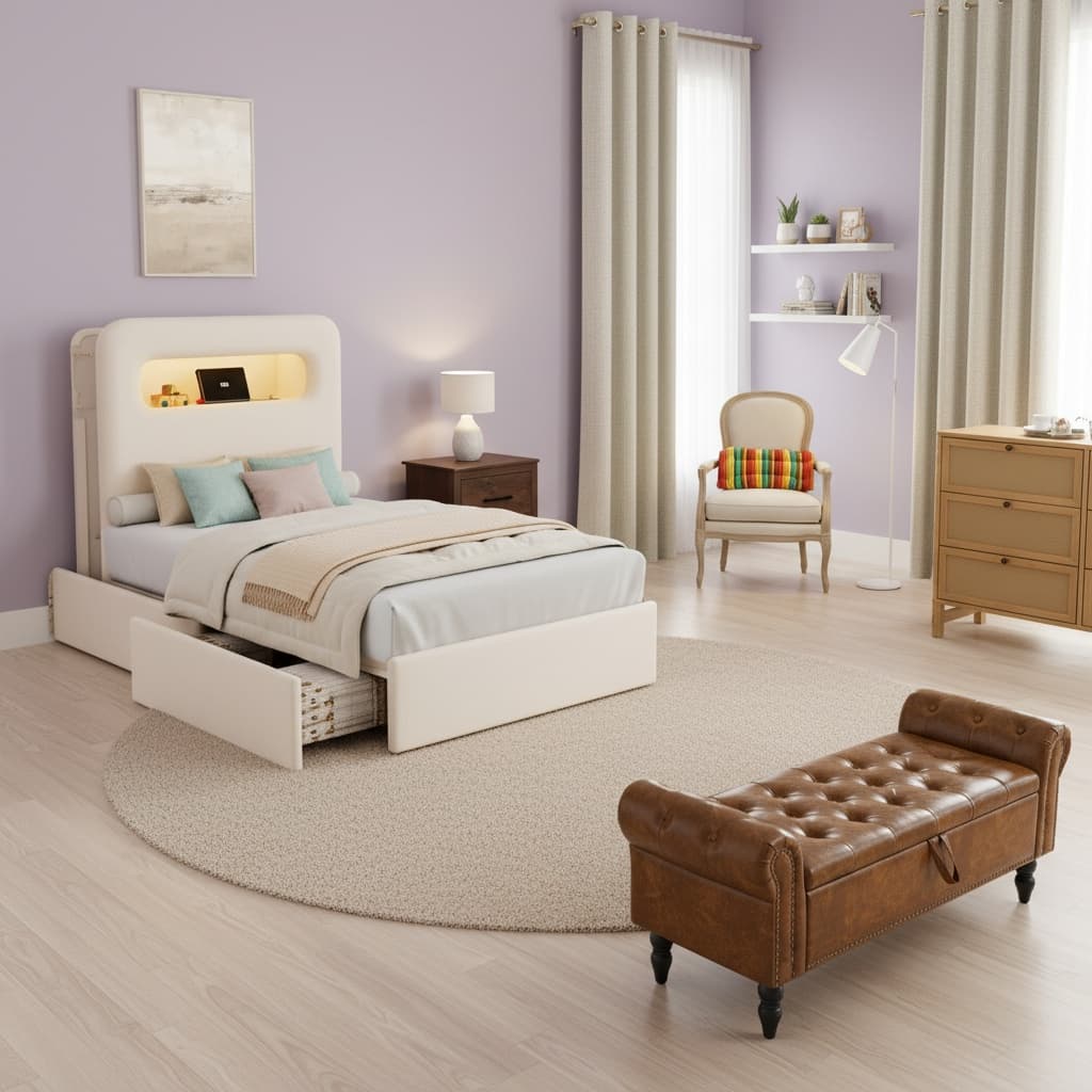 Create a Stunning Industrial Bedroom with a Pastel Color Scheme