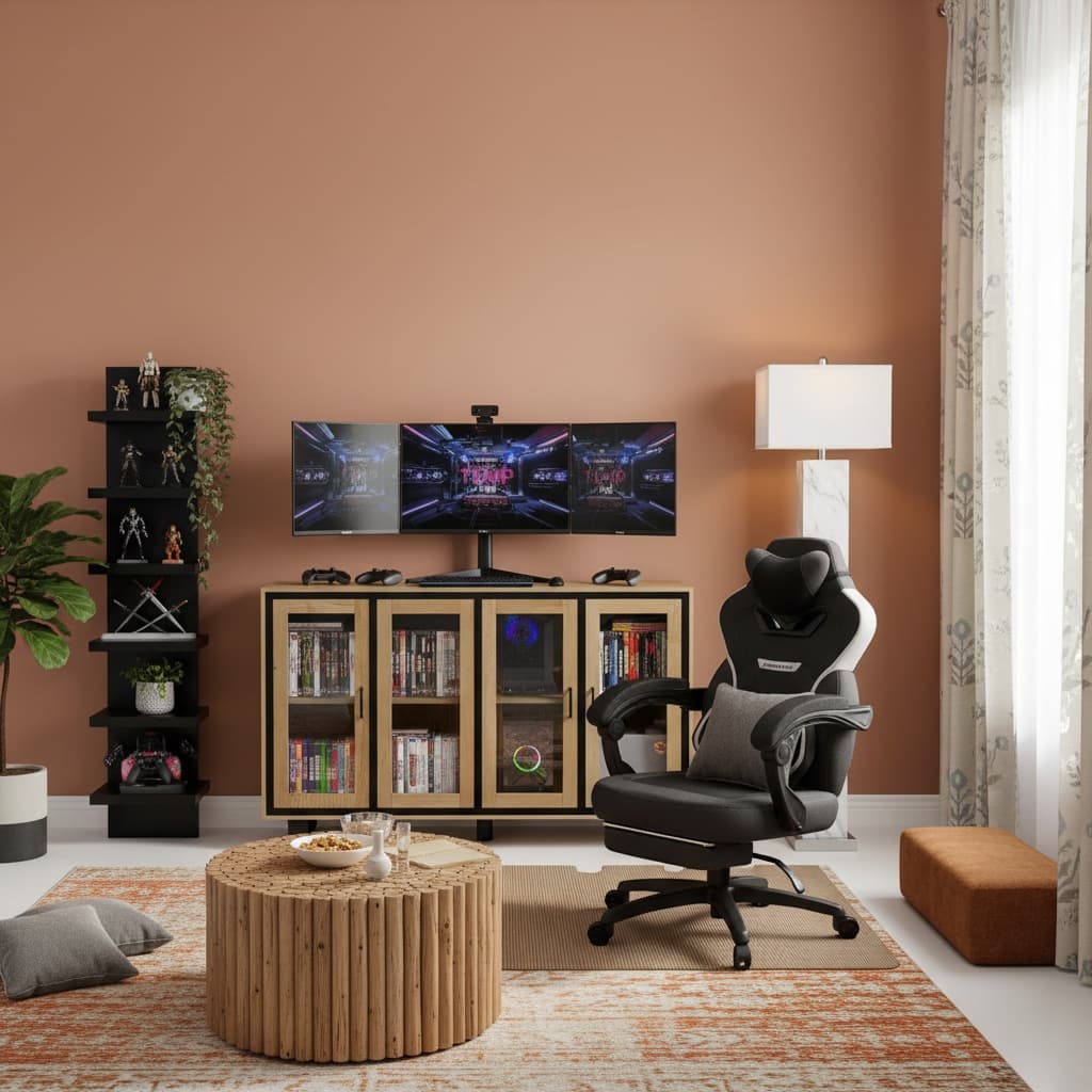 Transform Your Media Game Room with an Eco-Friendly Design Using Earth Tones