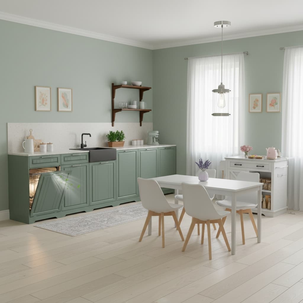 Futuristic Kitchen Design Ideas with a Pastel Color Palette