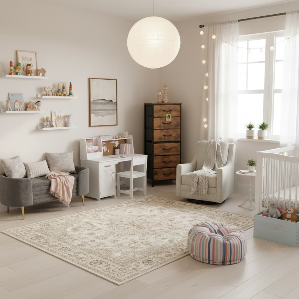 Design a Tropical Kids' Room with a Soothing Neutral Palette: Timeless and Elegant