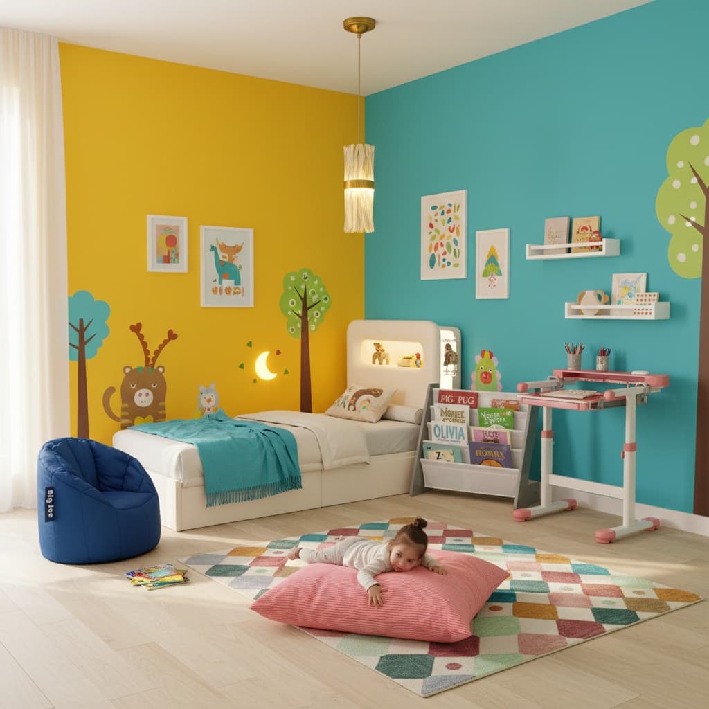 Design a Bold Bohemian Kids Room with Eye-Catching Colors