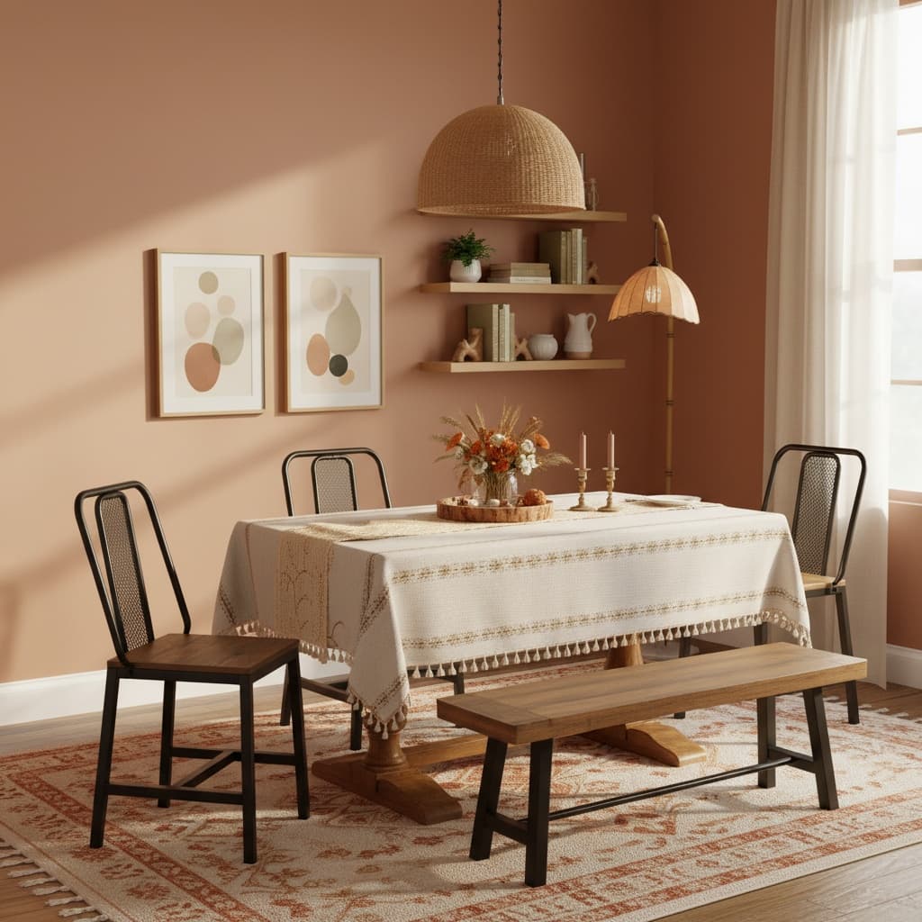 Classic Dining Room Interior Design with Earth Tones