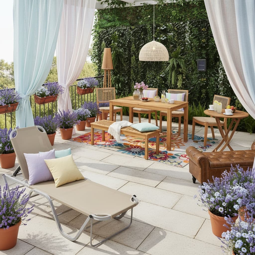 Design a Classic Patio with a Pastel Palette for Timeless Elegance