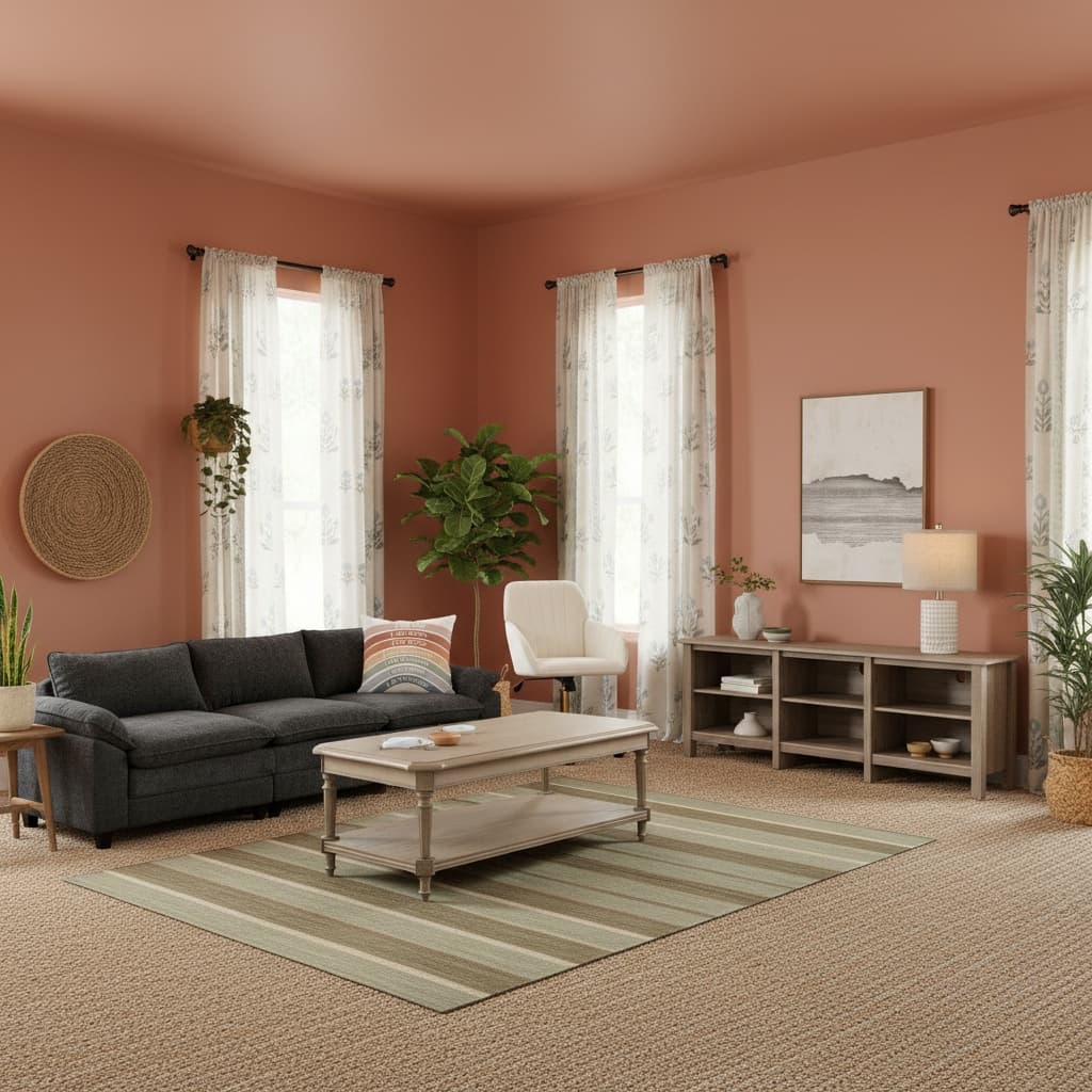 Designing a Bohemian Living Room with Earth Tones: Vibrant Home Interior Ideas