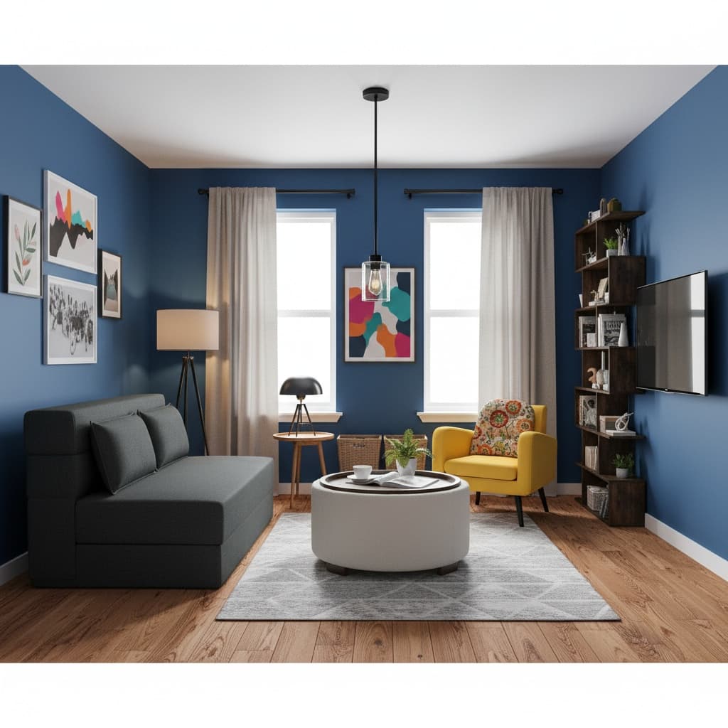 Revitalize Your Studio's Look: Bold Tropical Home Interior Design for Small Spaces