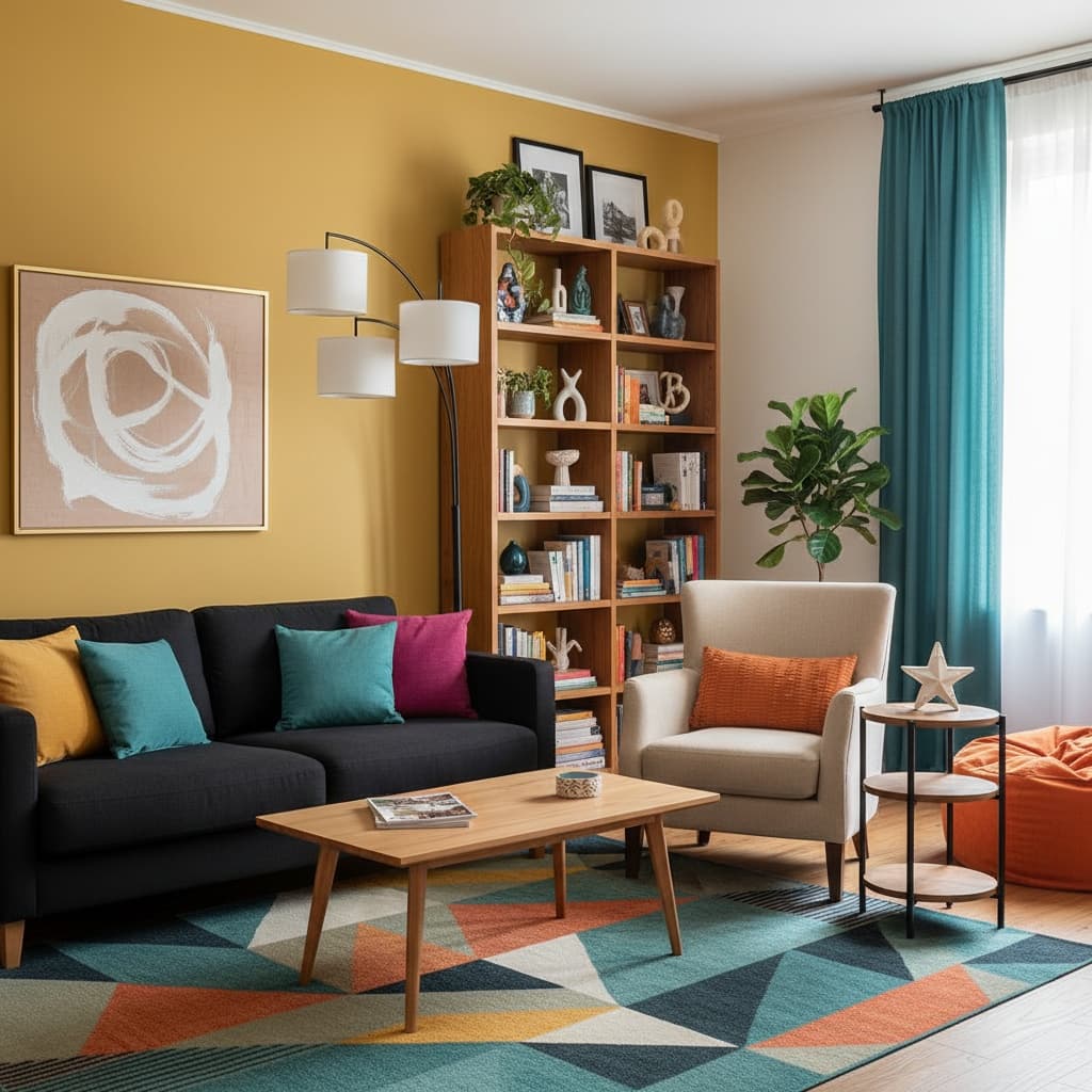 Rustic Living Room Design: Bold Color Schemes for a Stunning Space