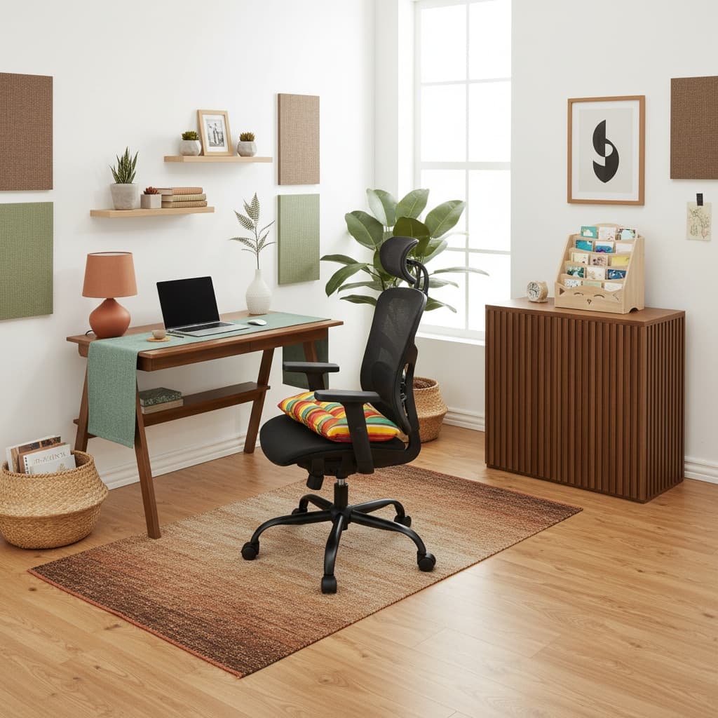 Create a Serene Japanese Home Office with Earth Tones