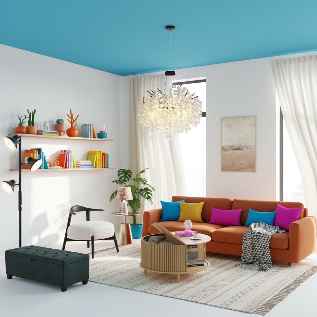 Transform Your Living Room with Modern Style and a Bold Color Scheme