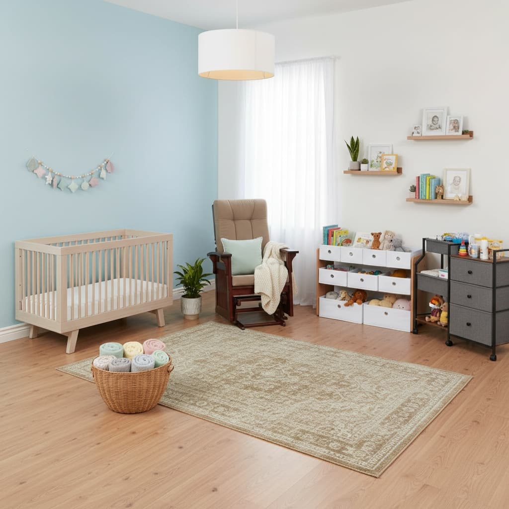 Create a Stunning Minimalist Nursery with a Pastel Color Scheme: Home Interior Design Tips