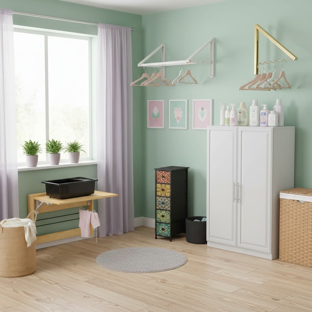 Transform Your Laundry Room: Modern Style with a Pastel Color Palette