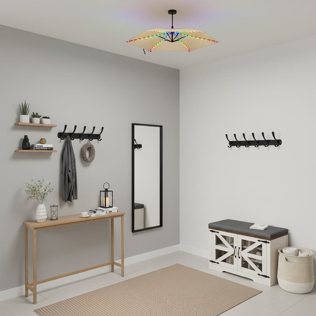 Create a Minimalist Entryway Mudroom with a Monochrome Color Scheme