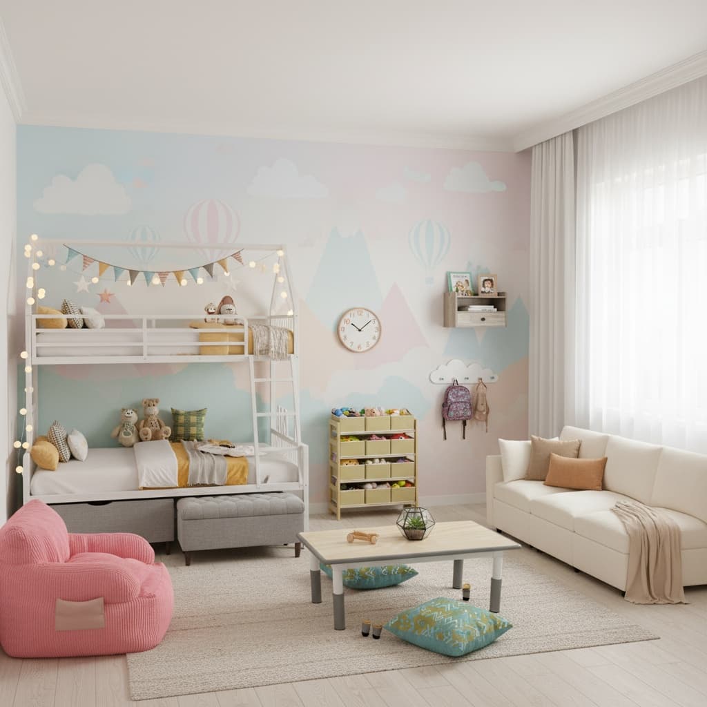 Create a Futuristic Kids' Room with a Neutral Color Palette