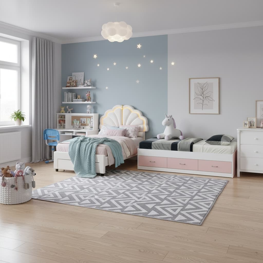 Design a Scandinavian Kids Room with a Monochrome Color Scheme