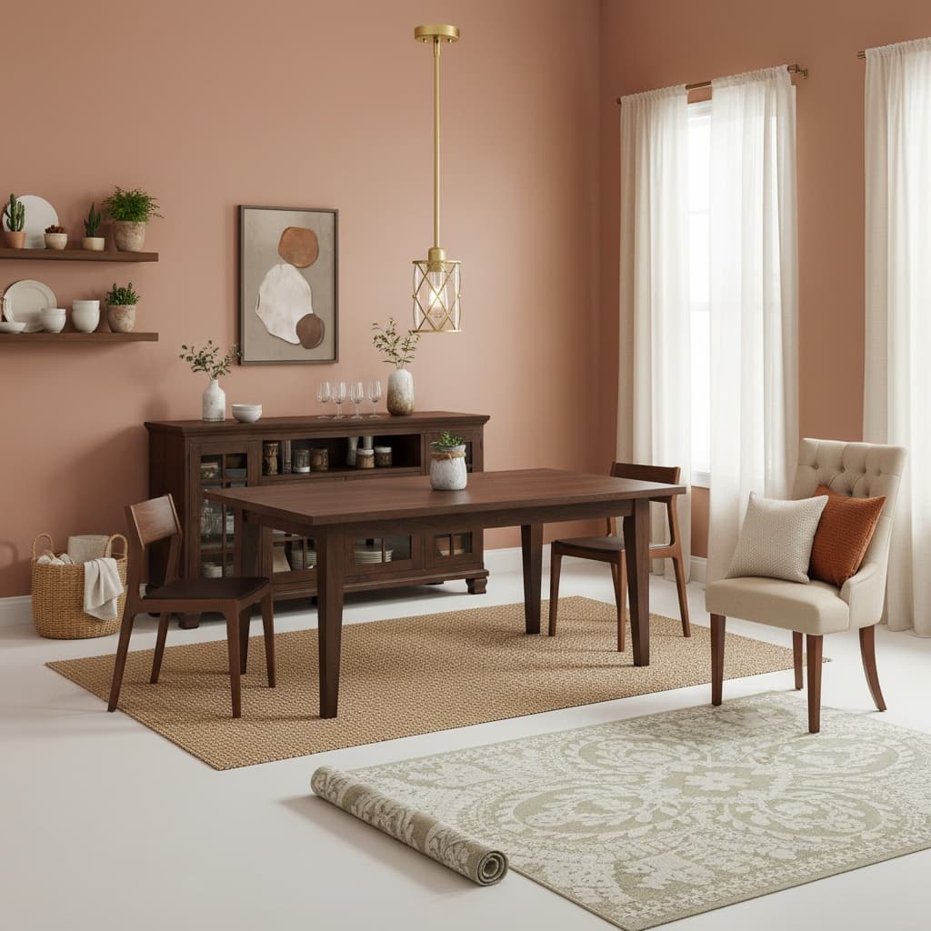 Create a Serene Dining Room: Japanese Style with Earth Tone Interior Design