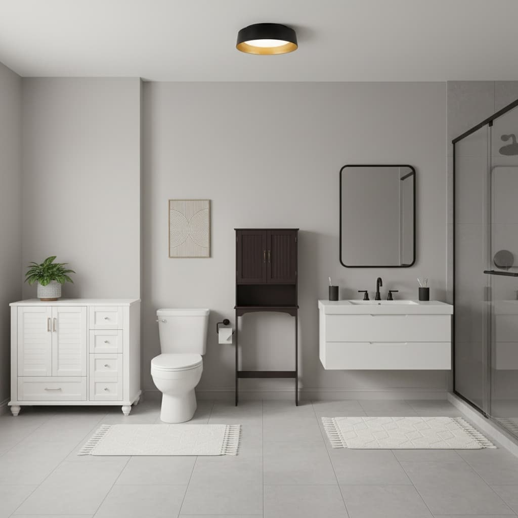 Creating a Tropical Bathroom: Monochrome Magic for Your Home Interior Design