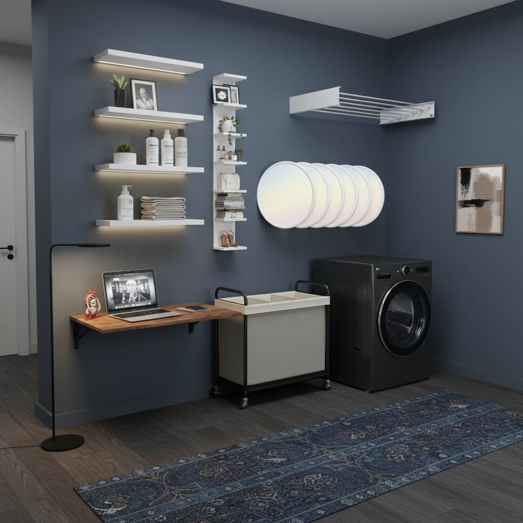 Transform Your Laundry Room: Stunning Scandinavian Monochrome Design