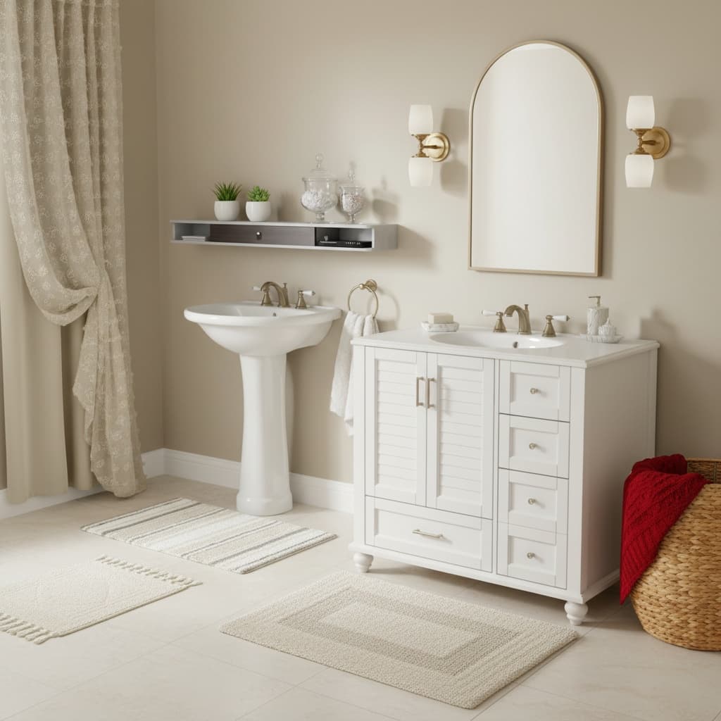 Design an Eco-Friendly Bathroom with a Timeless Neutral Color Scheme