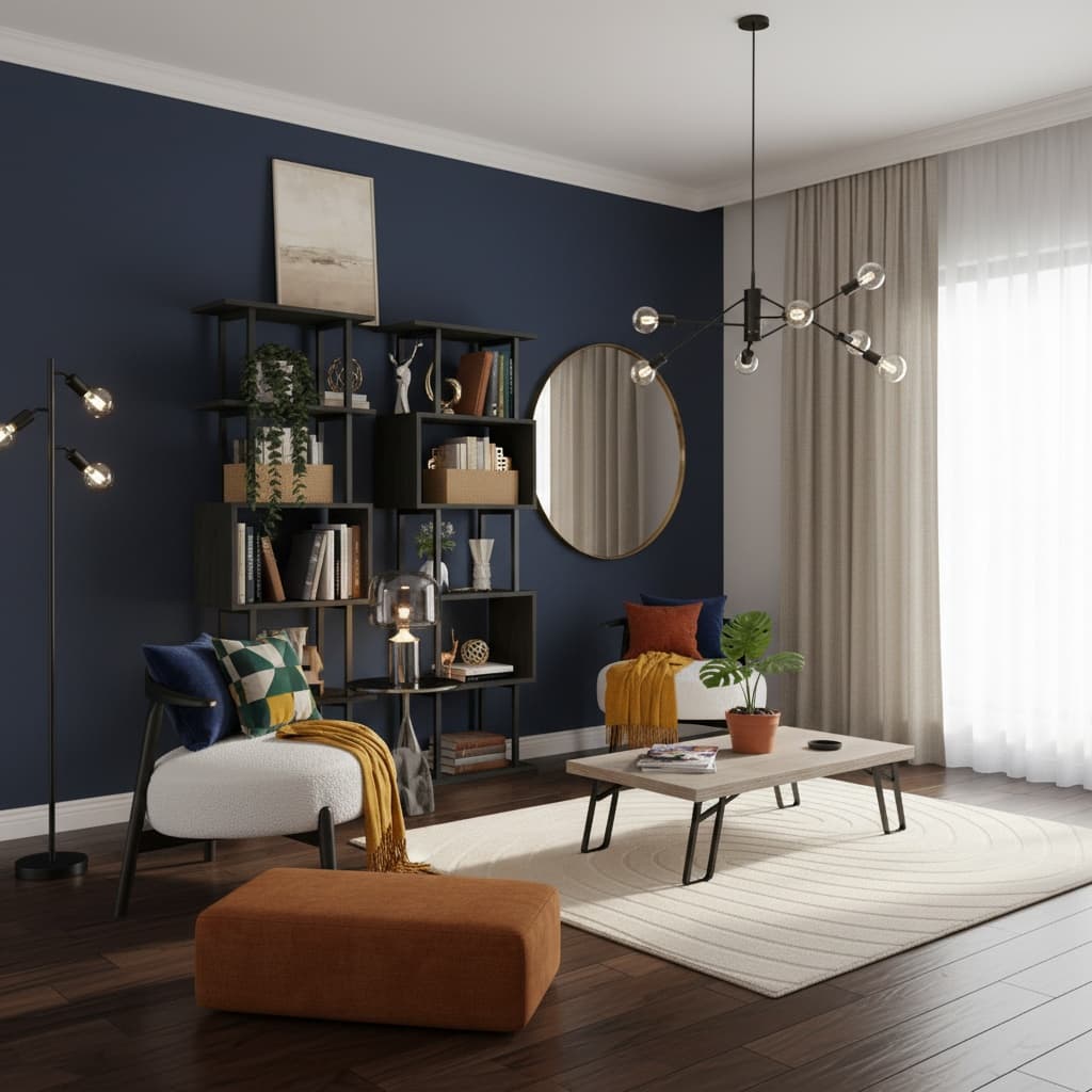 Design a Bold, Vintage Living Room with a Striking Color Palette