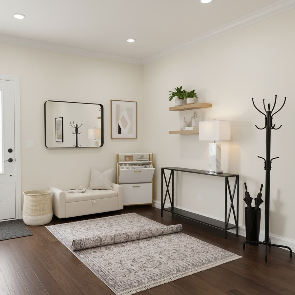 Design a Modern Entryway Mudroom with a Neutral Palette: Stylish Tips & Ideas