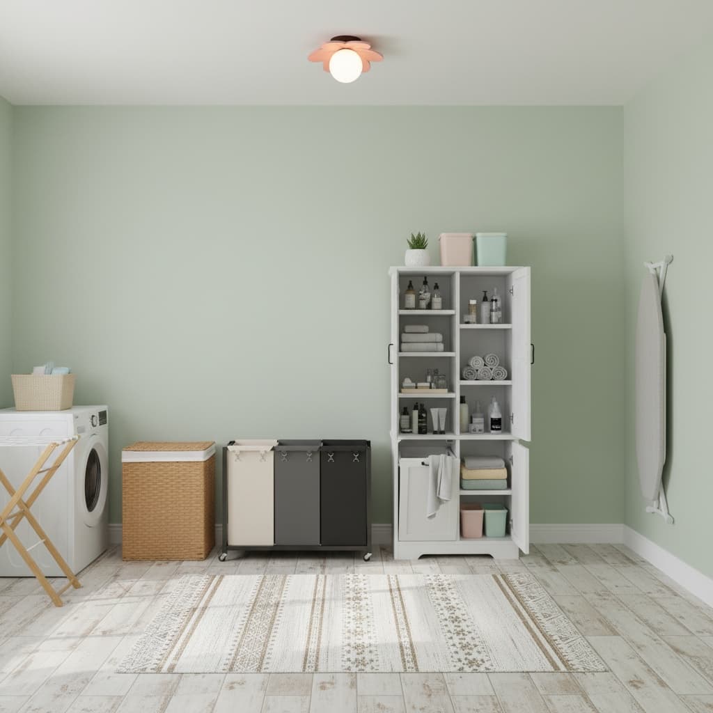 Transform Your Laundry Room into a Bohemian Haven with Pastel Hues