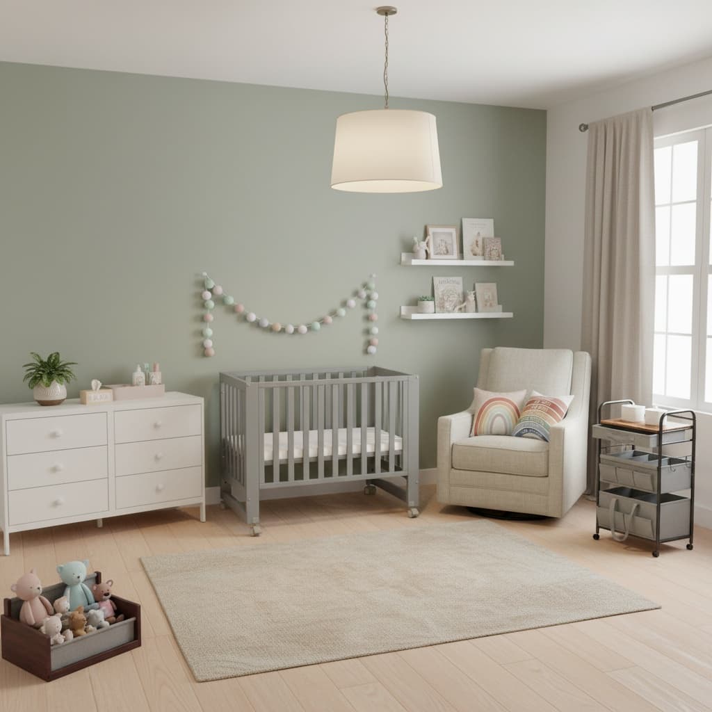 Creating a Stylish Industrial Nursery with a Pastel Color Scheme