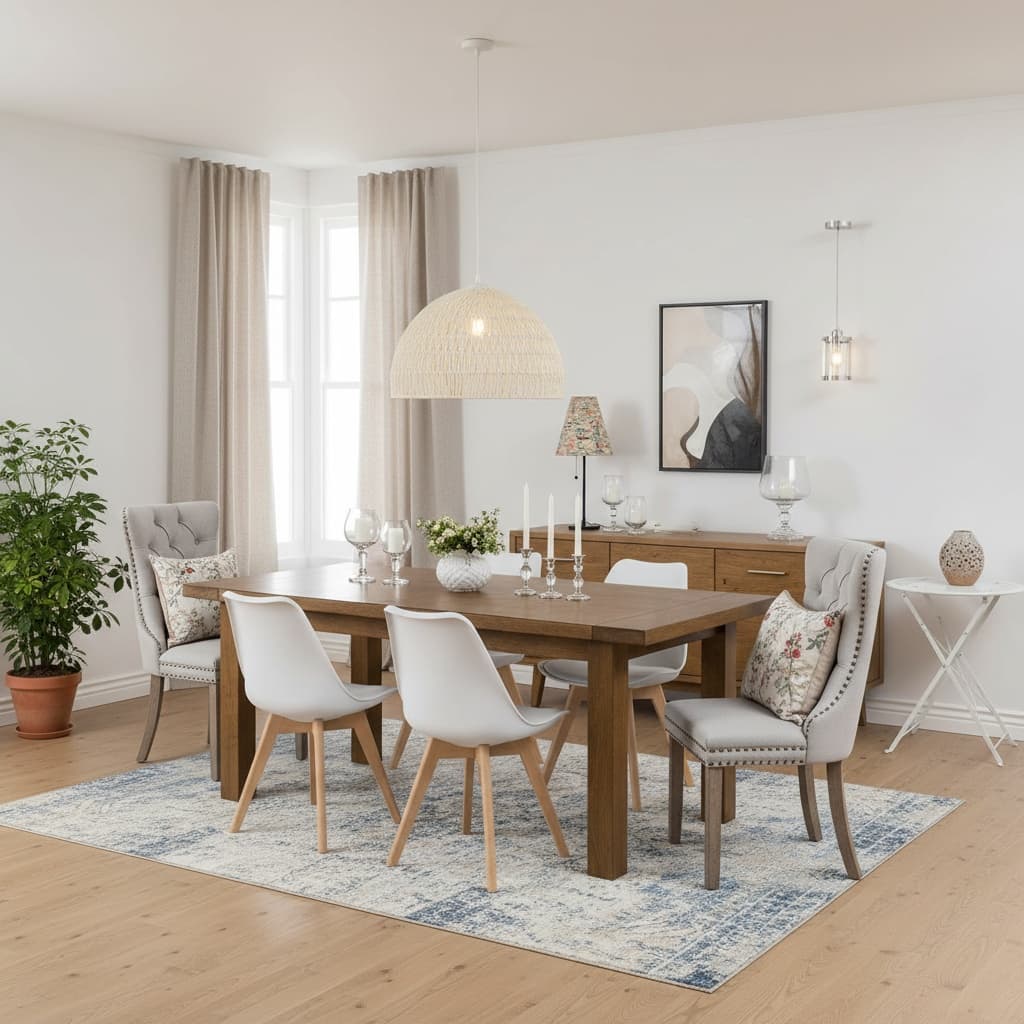 Design a Tropical Dining Room with a Neutral Color Scheme