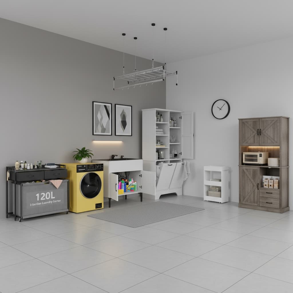 Designing a Rustic Laundry Room with a Monochrome Color Palette