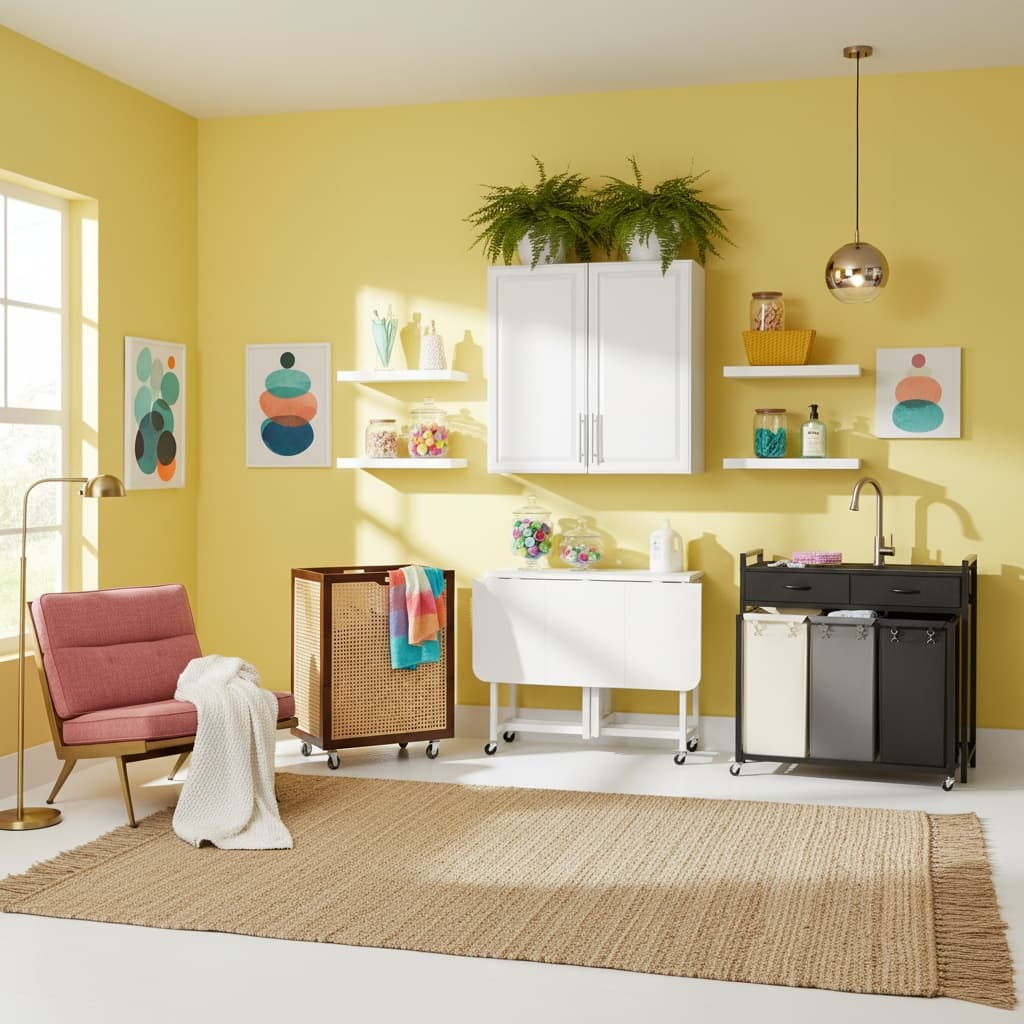 Transform Your Laundry Room with Classic Style and a Bold Color Scheme