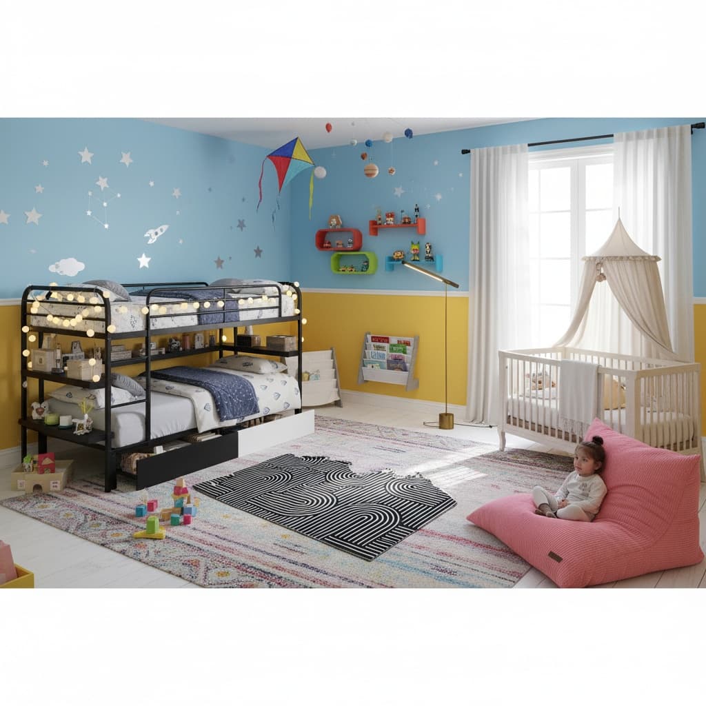 Design a Rustic Kids Room with a Bold Color Palette: Vibrant Style Tips