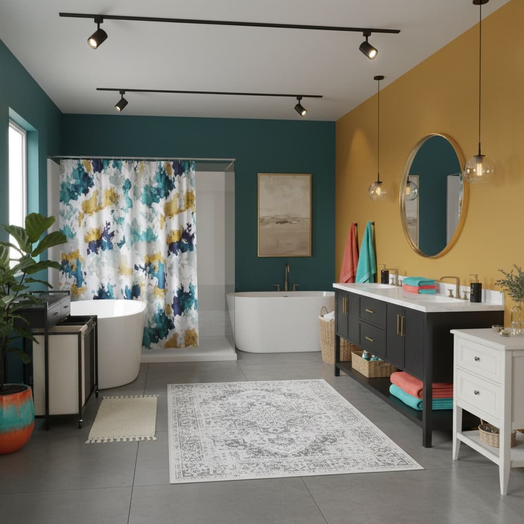 Transform Your Bathroom with Bold Bohemian Style: Vibrant Home Interior Design Insights