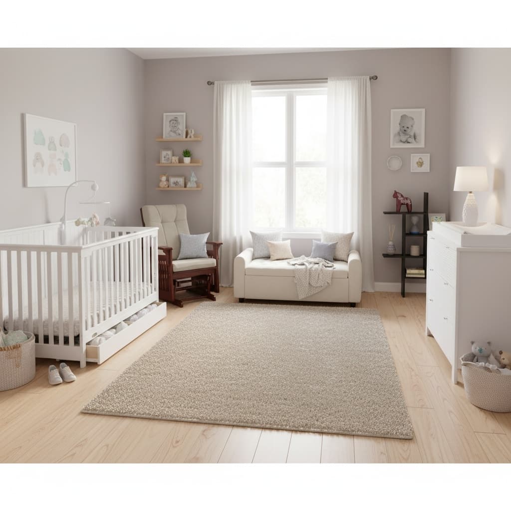 Designing an Industrial Nursery with a Monochrome Color Scheme