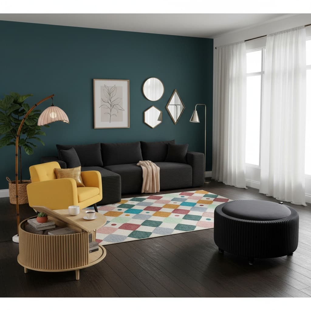 Transform Your Living Room with Bohemian Bold Color Schemes