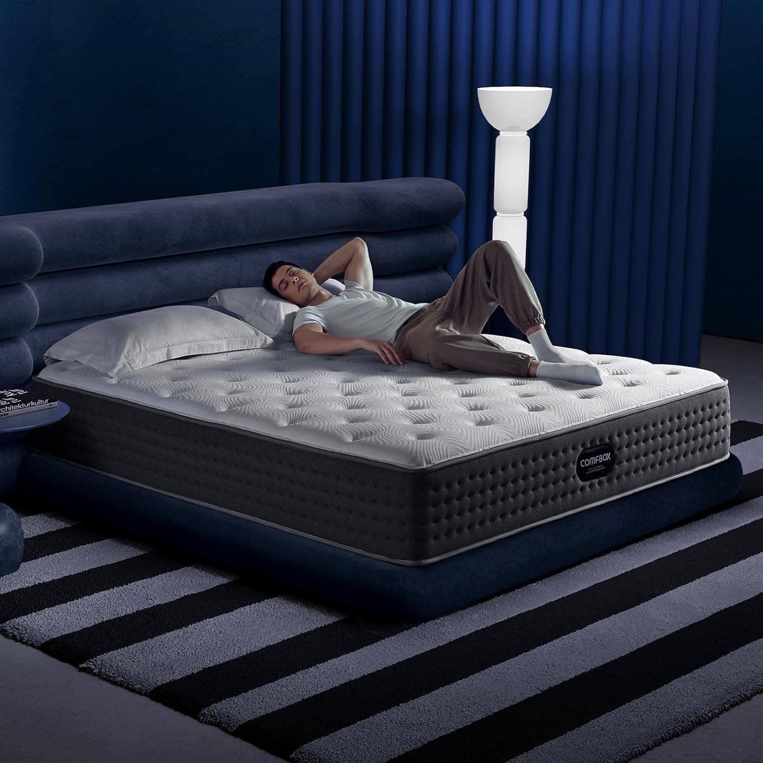 Queen Mattress 12 Inch Classic Hybrid Mattress - Medium Firm - Contouring Memory Foam & Innerspring Coils - Cooling Top Layer - Pressure-Relief - 365-Night Trial (12", Queen)