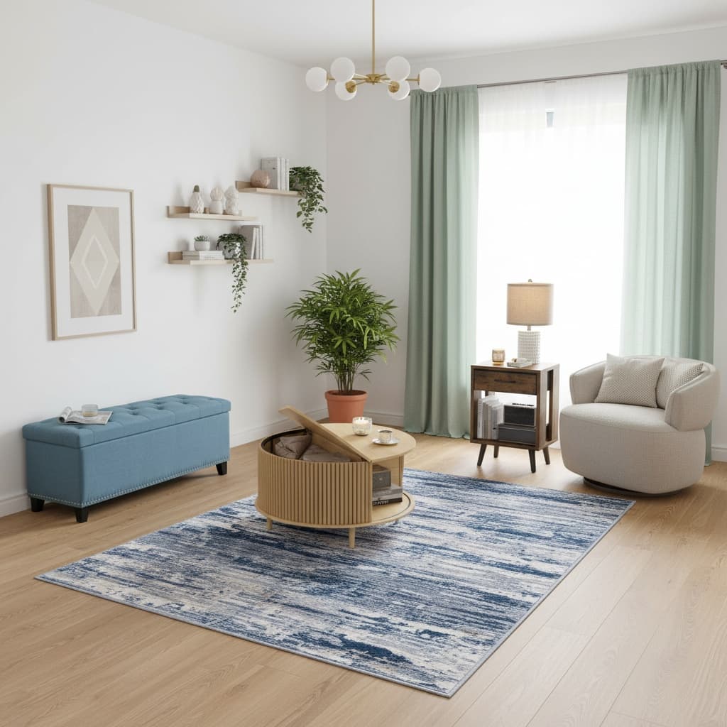 Eco-Friendly Living Room Design with a Monochrome Color Scheme