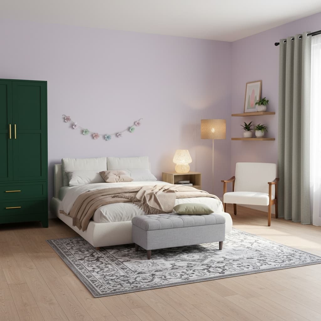 Design a Tranquil Japanese Bedroom with a Pastel Color Scheme