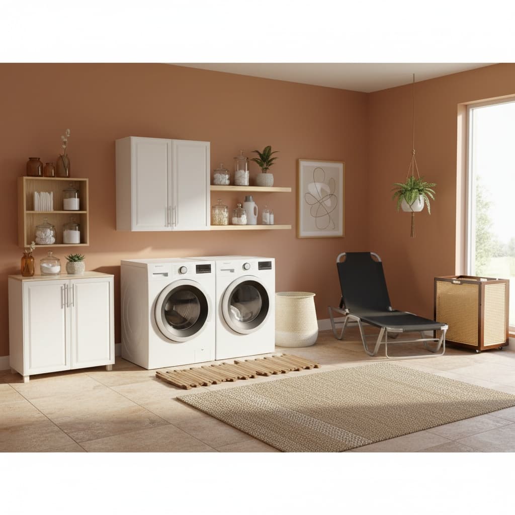 Transform Your Laundry Room: Classic Style with Earth Tones