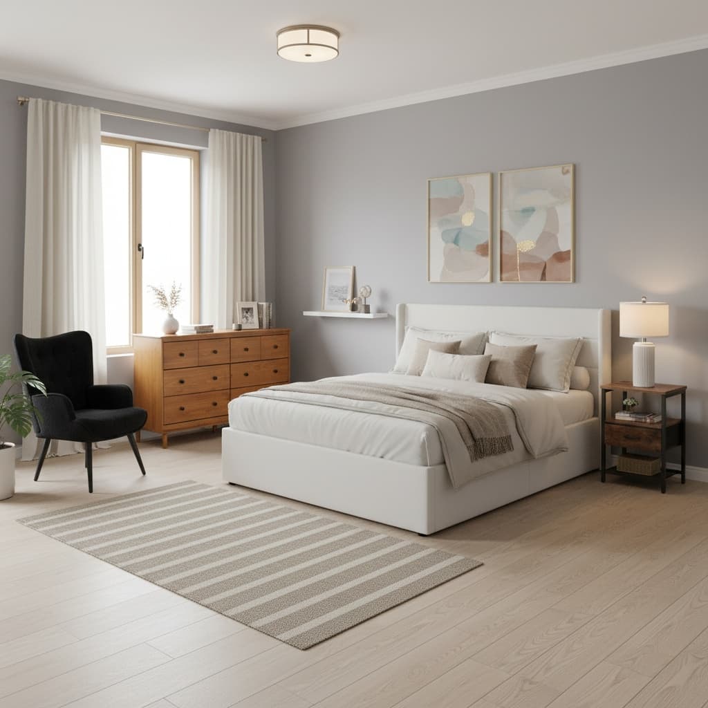 Designing an Industrial Bedroom with a Neutral Palette: A Stylish Guide