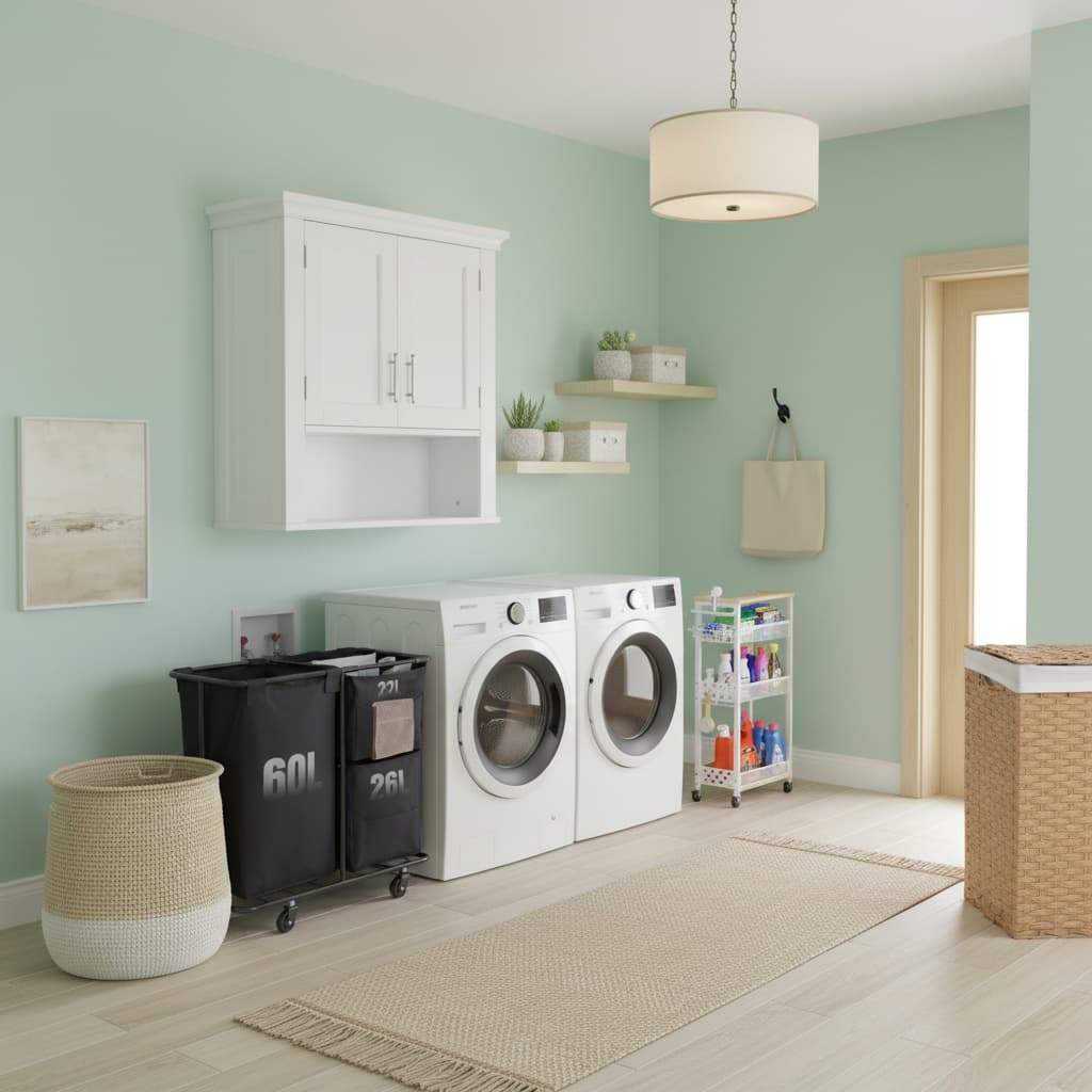 Revolutionize Your Laundry Room: Futuristic Style with a Pastel Twist