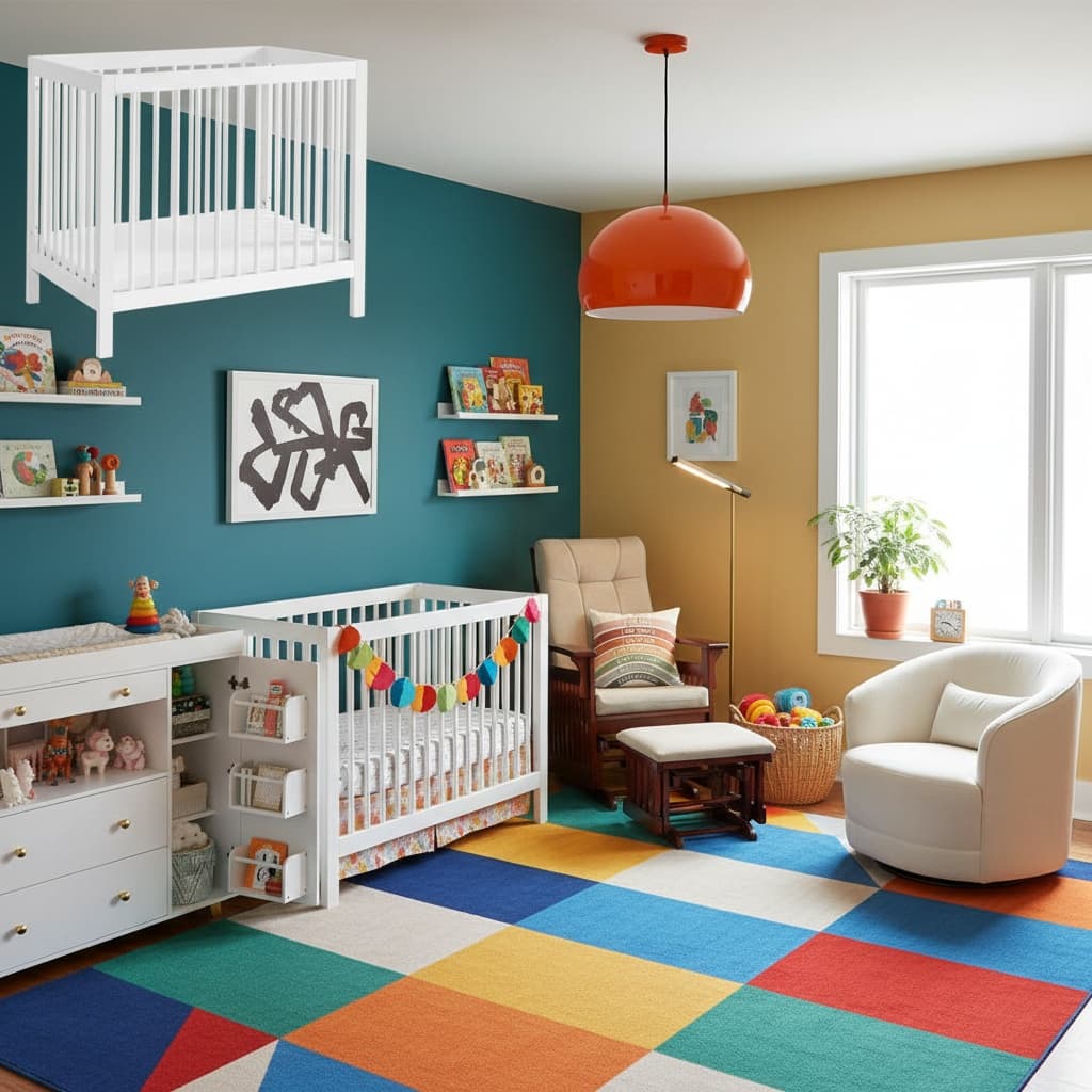 Design a Vintage Nursery with a Bold Color Scheme: Style Ideas and Tips
