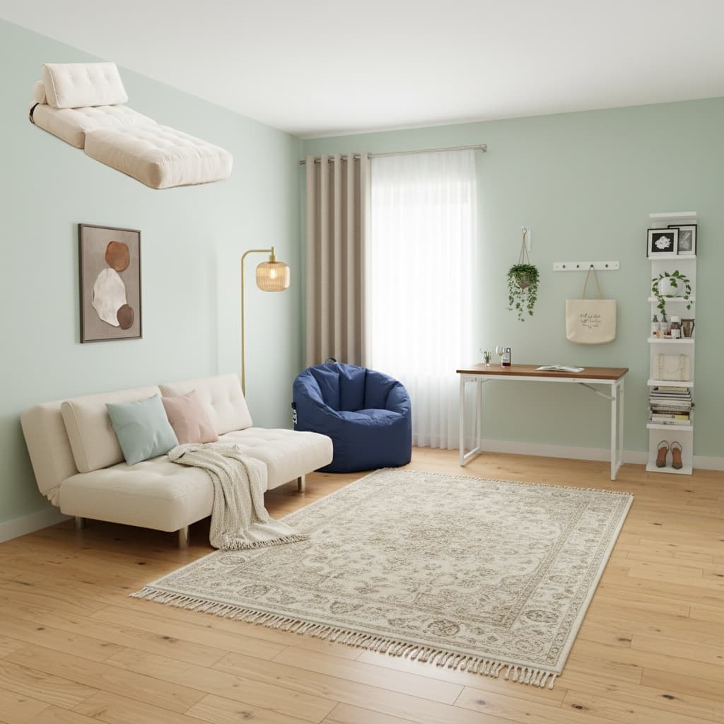 Transform Your Studio Small Space into a Vintage Haven with a Pastel Palette