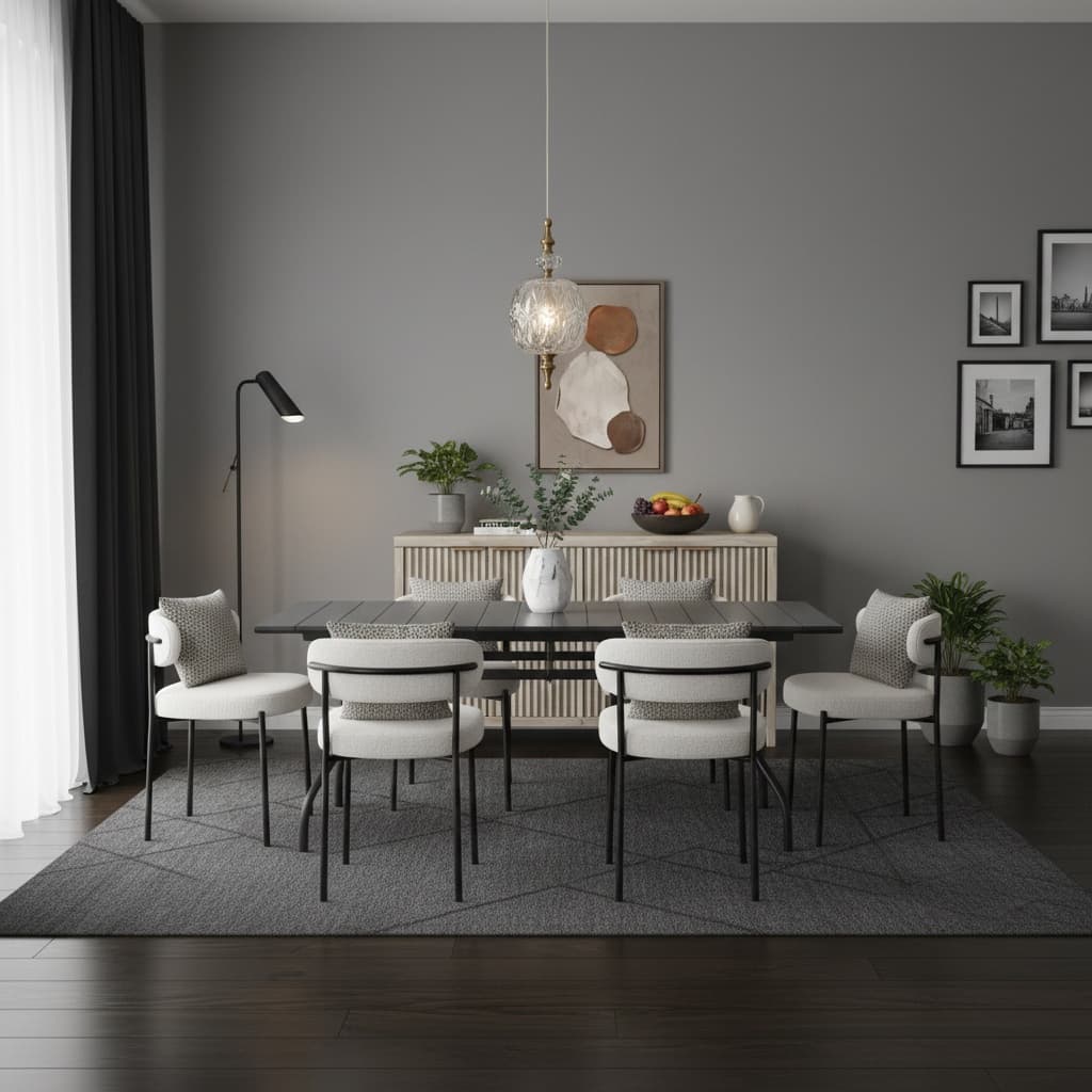 Transform Your Dining Room with Modern Monochrome Magic